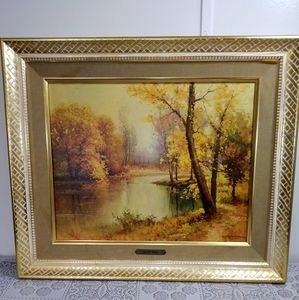 Home, Art, Robert Wood, Mid Century, Wood frame, Path of Gold Reproduction